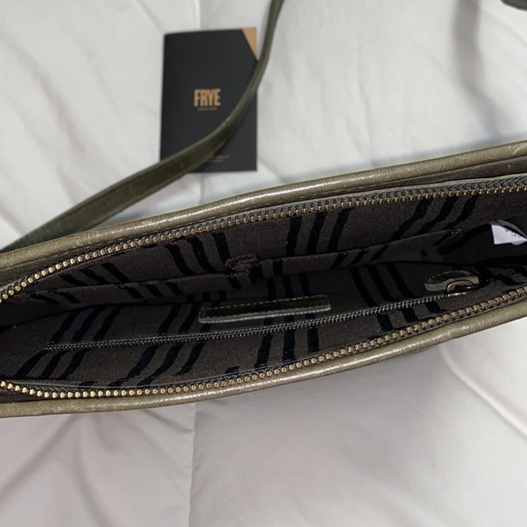 Frye Melissa small hobo bag leather adjustable strap olive green - Picture 8 of 12